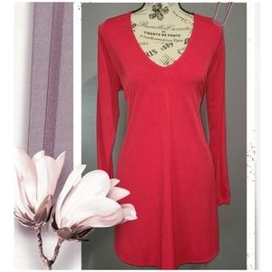Hot Miami Styles Red V-neck Mini/Tunic